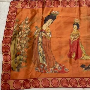 New Original Chinese Silk Orange Scarf Li Jin Jin